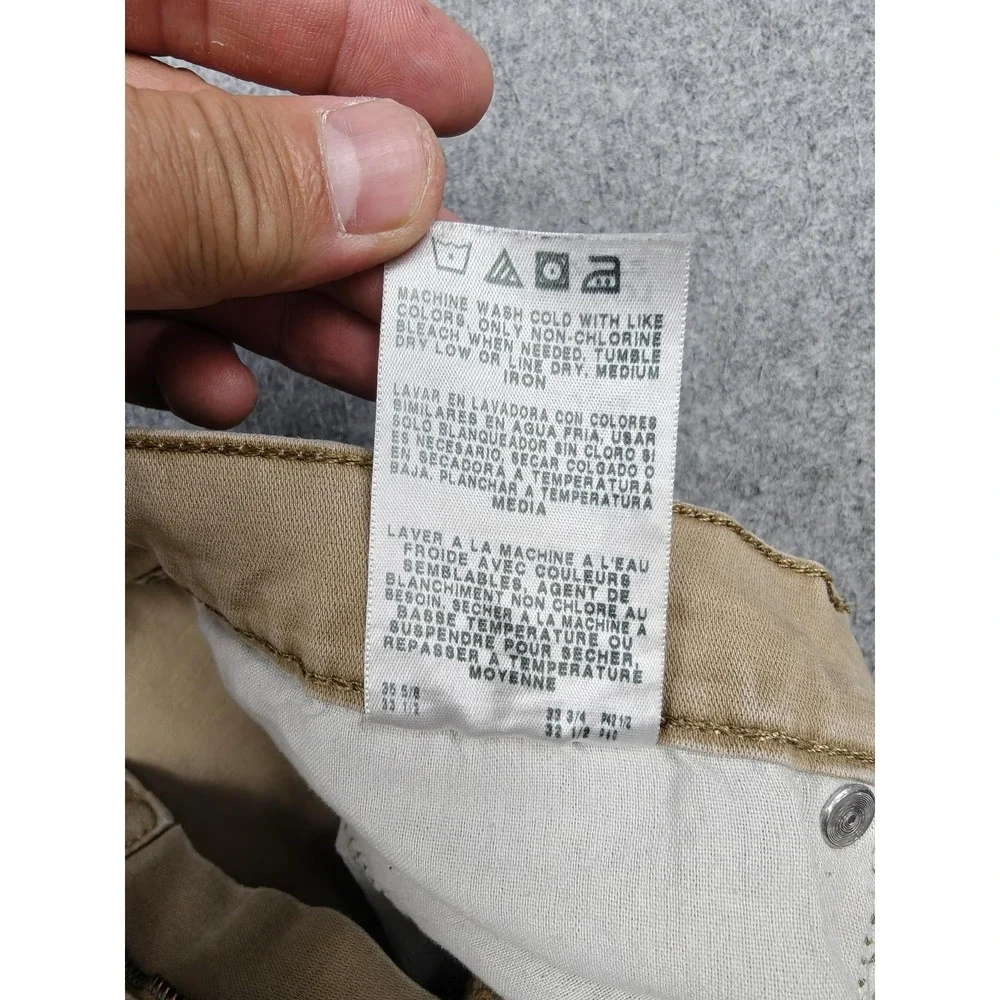 Wrangler Jeans Mens 32x32 Beige Light Wash Slim Straight Stretch Denim Pants